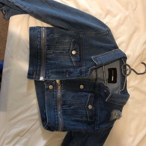 Fashion Nova cropped denim jacket